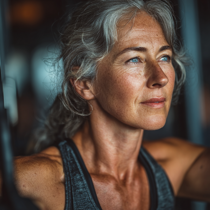 Активні люди старшого віку займаються фітнесом